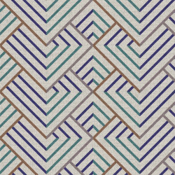 Printed Half Panama GIORGIO Ecru / Blue